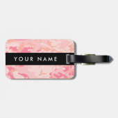 Pink Camouflage Pattern, Ihr Name, Personalisieren Gepäckanhänger (Rückseite horizontal)