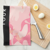 Pink Camouflage Pattern, Ihr Name, Personalisieren Geschirrtuch (Viertel Falte)