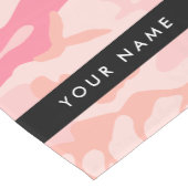 Pink Camouflage Pattern, Ihr Name, Personalisieren Kurzer Tischläufer (Ecke)