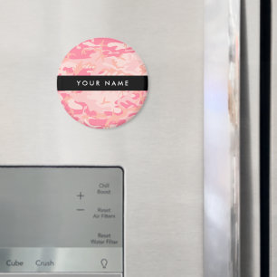 Pink Camouflage Pattern, Ihr Name, Personalisieren Magnet
