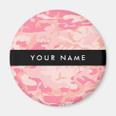 Pink Camouflage Pattern, Ihr Name, Personalisieren Magnet (Vorne)