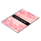 Pink Camouflage Pattern, Ihr Name, Personalisieren Notizblock (Linke Seite)