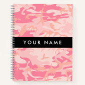 Pink Camouflage Pattern, Ihr Name, Personalisieren Notizblock (Vorderseite)