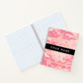 Pink Camouflage Pattern, Ihr Name, Personalisieren Notizblock (Innenseite)