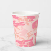 Pink Camouflage Pattern, Ihr Name, Personalisieren Pappbecher (Rückseite)