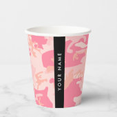 Pink Camouflage Pattern, Ihr Name, Personalisieren Pappbecher (Vorderseite)