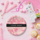 Pink Camouflage Pattern, Ihr Name, Personalisieren Pappteller (Party)