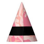 Pink Camouflage Pattern, Ihr Name, Personalisieren Partyhütchen (Rückseite)