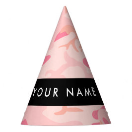 Pink Camouflage Pattern, Ihr Name, Personalisieren Partyhütchen