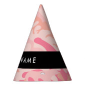Pink Camouflage Pattern, Ihr Name, Personalisieren Partyhütchen (Rechts)