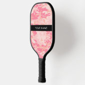 Pink Camouflage Pattern, Ihr Name, Personalisieren Pickleball Schläger (Links)