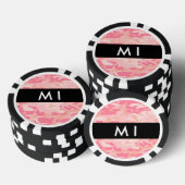 Pink Camouflage Pattern, Ihr Name, Personalisieren Pokerchips (Stapel)