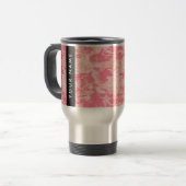 Pink Camouflage Pattern, Ihr Name, Personalisieren Reisebecher (Vorderseite Links)