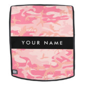 Pink Camouflage Pattern, Ihr Name, Personalisieren Rucksack (Abnehmbare Front)