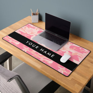 Pink Camouflage Pattern, Ihr Name, Personalisieren Schreibtischunterlage