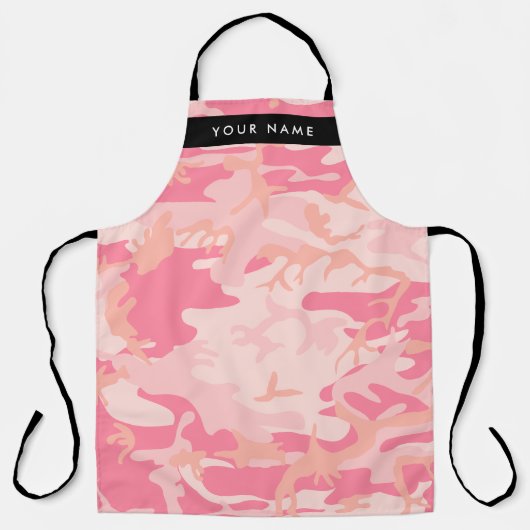 Pink Camouflage Pattern, Ihr Name, Personalisieren Schürze (Vorderseite)