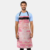 Pink Camouflage Pattern, Ihr Name, Personalisieren Schürze (Getragen)