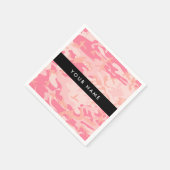 Pink Camouflage Pattern, Ihr Name, Personalisieren Serviette (Ecke)