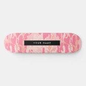 Pink Camouflage Pattern, Ihr Name, Personalisieren Skateboard (Horizontal)