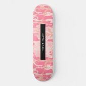 Pink Camouflage Pattern, Ihr Name, Personalisieren Skateboard (Vorderseite)