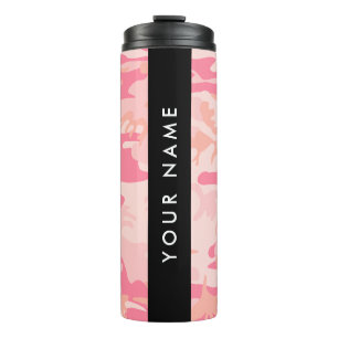 Pink Camouflage Pattern, Ihr Name, Personalisieren Thermosbecher