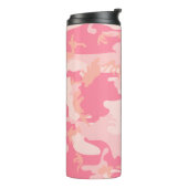 Pink Camouflage Pattern, Ihr Name, Personalisieren Thermosbecher (Nach links gedreht)