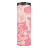 Pink Camouflage Pattern, Ihr Name, Personalisieren Thermosbecher (Rückseite)