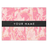 Pink Camouflage Pattern, Ihr Name, Personalisieren Tischdecke (Vorderseite (Horizontal))