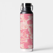 Pink Camouflage Pattern, Ihr Name, Personalisieren Trinkflasche (Vorne)