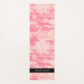 Pink Camouflage Pattern, Ihr Name, Personalisieren Yogamatte (Vorderseite)