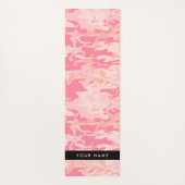 Pink Camouflage Pattern, Ihr Name, Personalisieren Yogamatte (Rückseite)