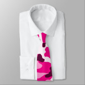 Pink Camouflage Pattern Krawatte (Gebunden)