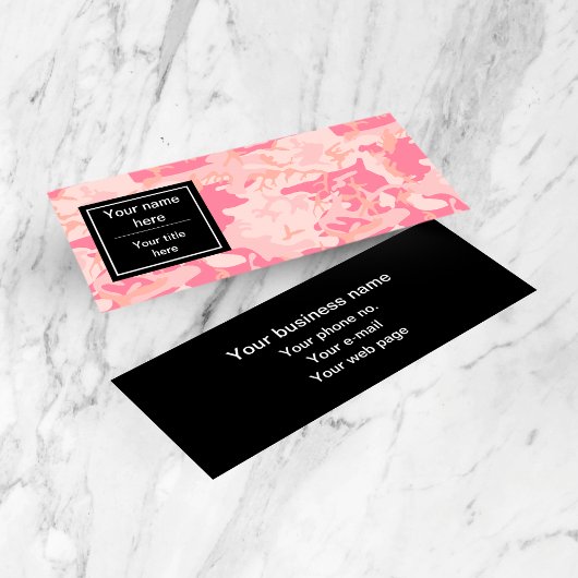 Pink Camouflage Pattern, Militär, Armee Mini Visitenkarte