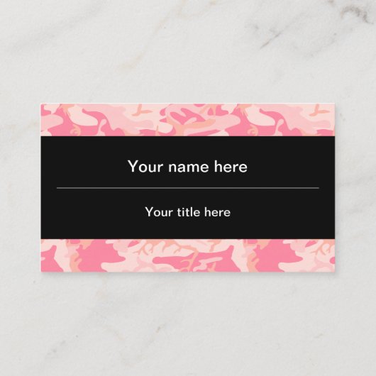 Pink Camouflage Pattern, Militär, Armee Visitenkarte (Rückseite)