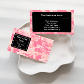 Pink Camouflage Pattern, Militär, Armee Visitenkarte