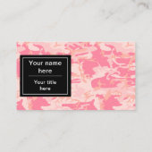 Pink Camouflage Pattern, Militär, Armee Visitenkarte (Rückseite)