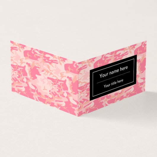 Pink Camouflage Pattern, Militär, Armee Visitenkarten (Vorderseite)