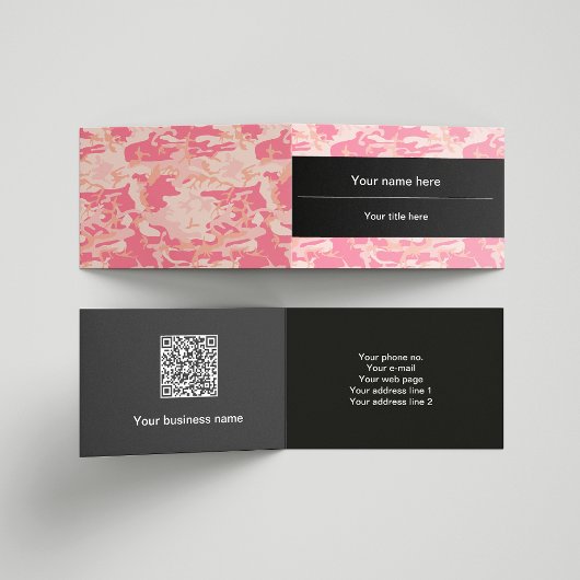 Pink Camouflage Pattern, Militär, Armee Visitenkarten