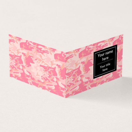 Pink Camouflage Pattern, Militär, Armee Visitenkarten (Vorderseite)