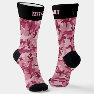 Pink Camouflage Pattern Socken