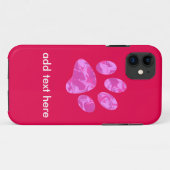 Pink Camouflage Paw Case-Mate iPhone Hülle (Rückseite (Horizontal))