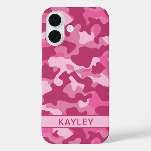 Pink Camouflage Personalized Case-Mate iPhone Hülle (Rückseite)
