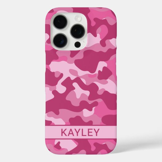 Pink Camouflage Personalized Case-Mate iPhone Hülle (Rückseite)