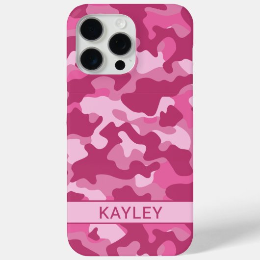 Pink Camouflage Personalized Case-Mate iPhone Hülle (Rückseite)