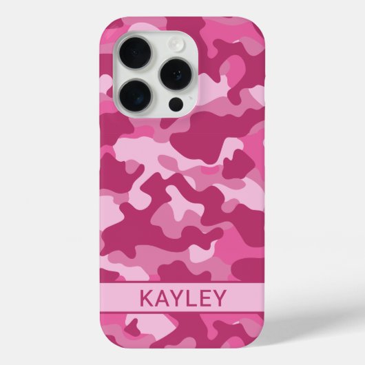 Pink Camouflage Personalized Case-Mate iPhone Hülle (Rückseite)