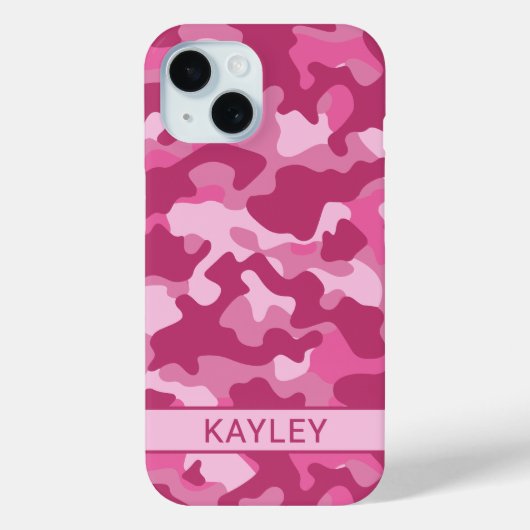 Pink Camouflage Personalized Case-Mate iPhone Hülle (Rückseite)