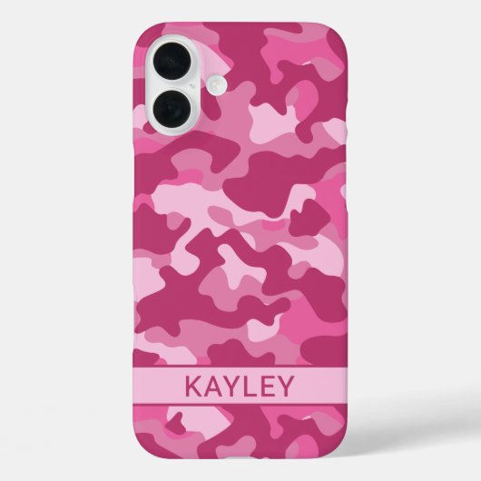Pink Camouflage Personalized Case-Mate iPhone Hülle (Rückseite)