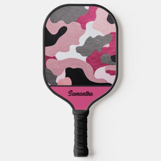 Pink Camouflage Pickleball Paddles (Vorderseite)