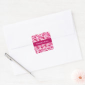 Pink Camouflage Quadratischer Aufkleber (Umschlag)