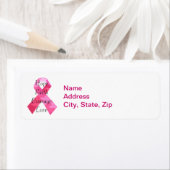 Pink Camouflage Ribbon Faith Address Labels (Insitu)